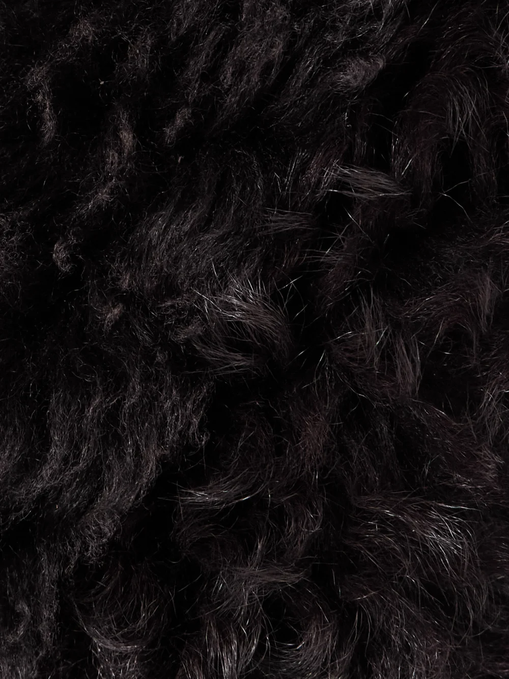 Close-up detail of the Nour Hammour Shearling Scarf