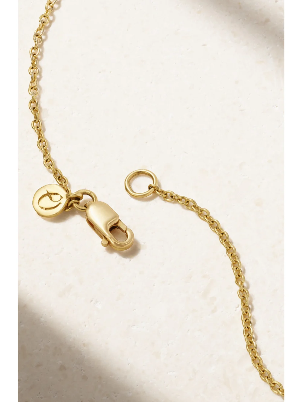 Back view of the Octavia Elizabeth 18-karat Gold, Tourmaline and Diamond Necklace
