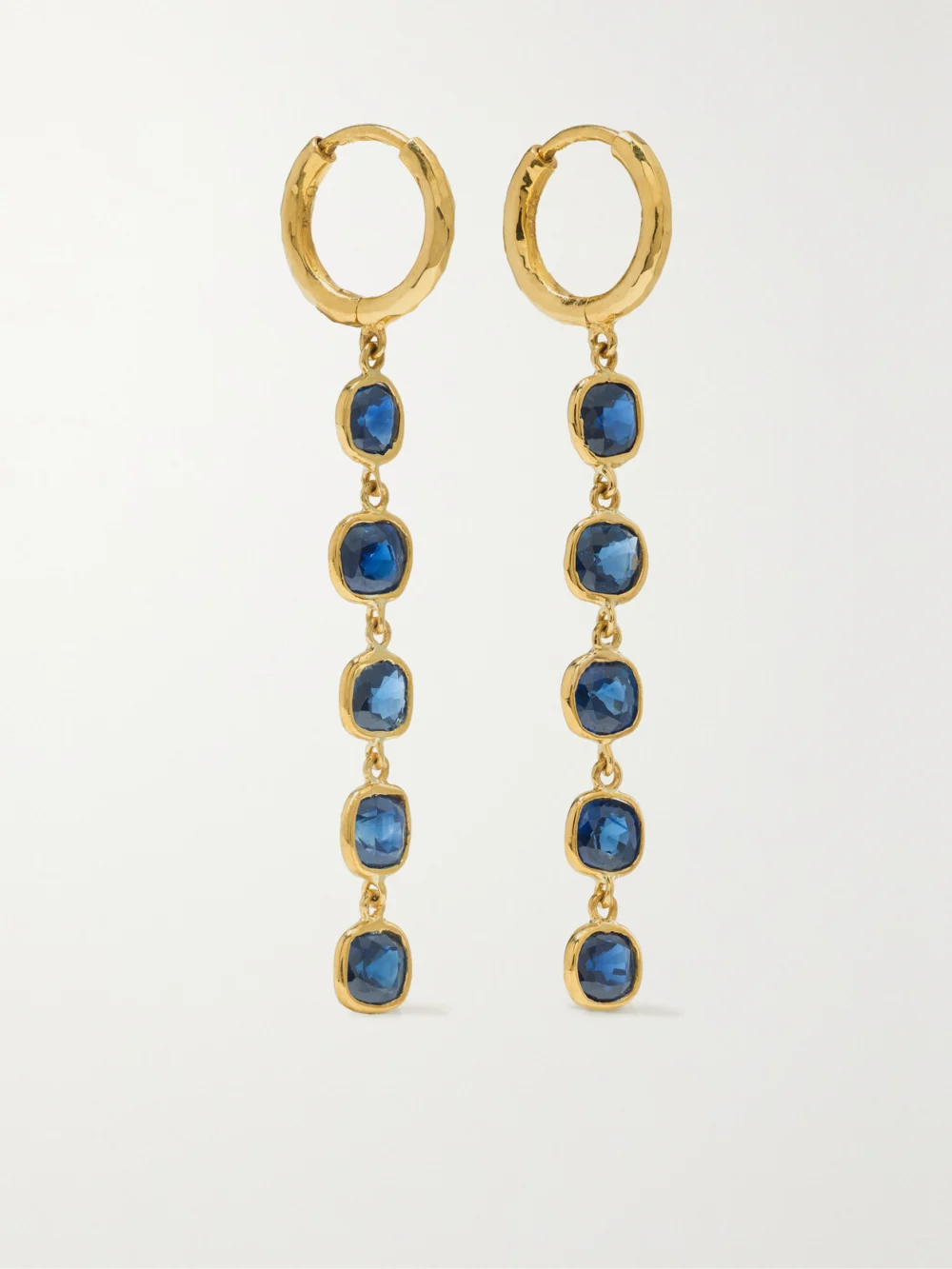 Octavia Elizabeth Micro Gabby 18-karat Recycled Gold Sapphire Earrings in blue