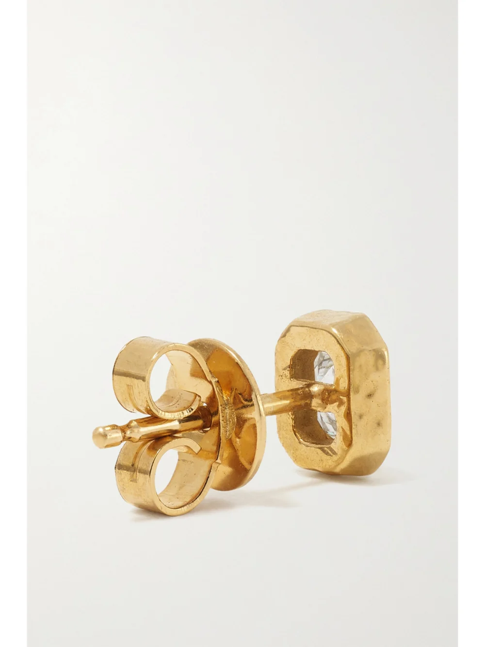 Back view of the Octavia Elizabeth Nesting Gem 18-karat Recycled Gold Diamond Earrings