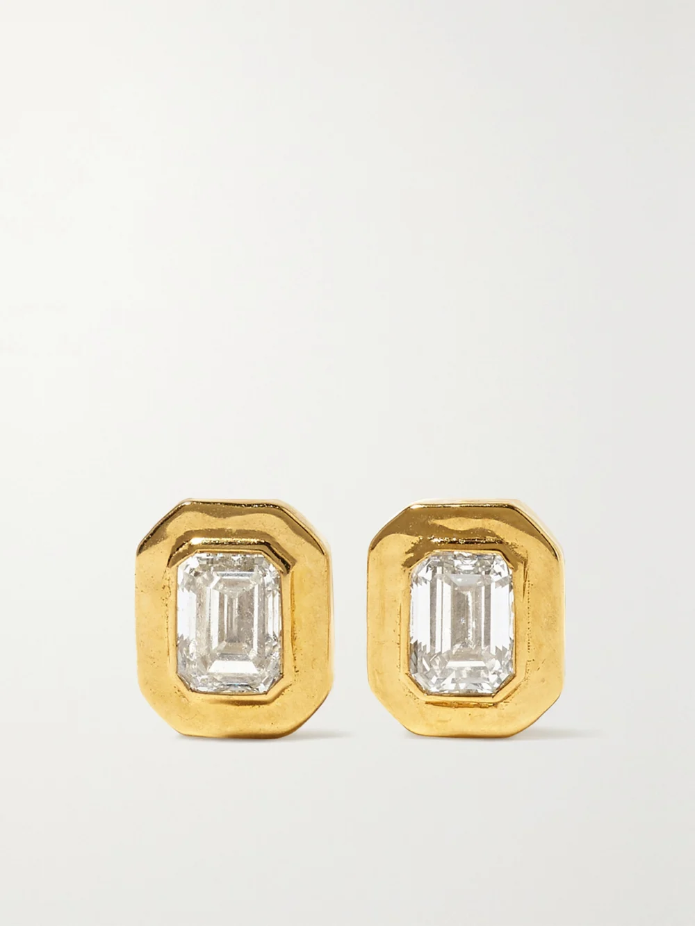 Octavia Elizabeth Nesting Gem 18-karat Recycled Gold Diamond Earrings
