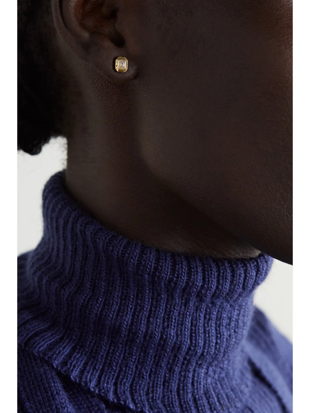 Octavia Elizabeth Nesting Gem 18-karat Recycled Gold Diamond Earrings, styled view