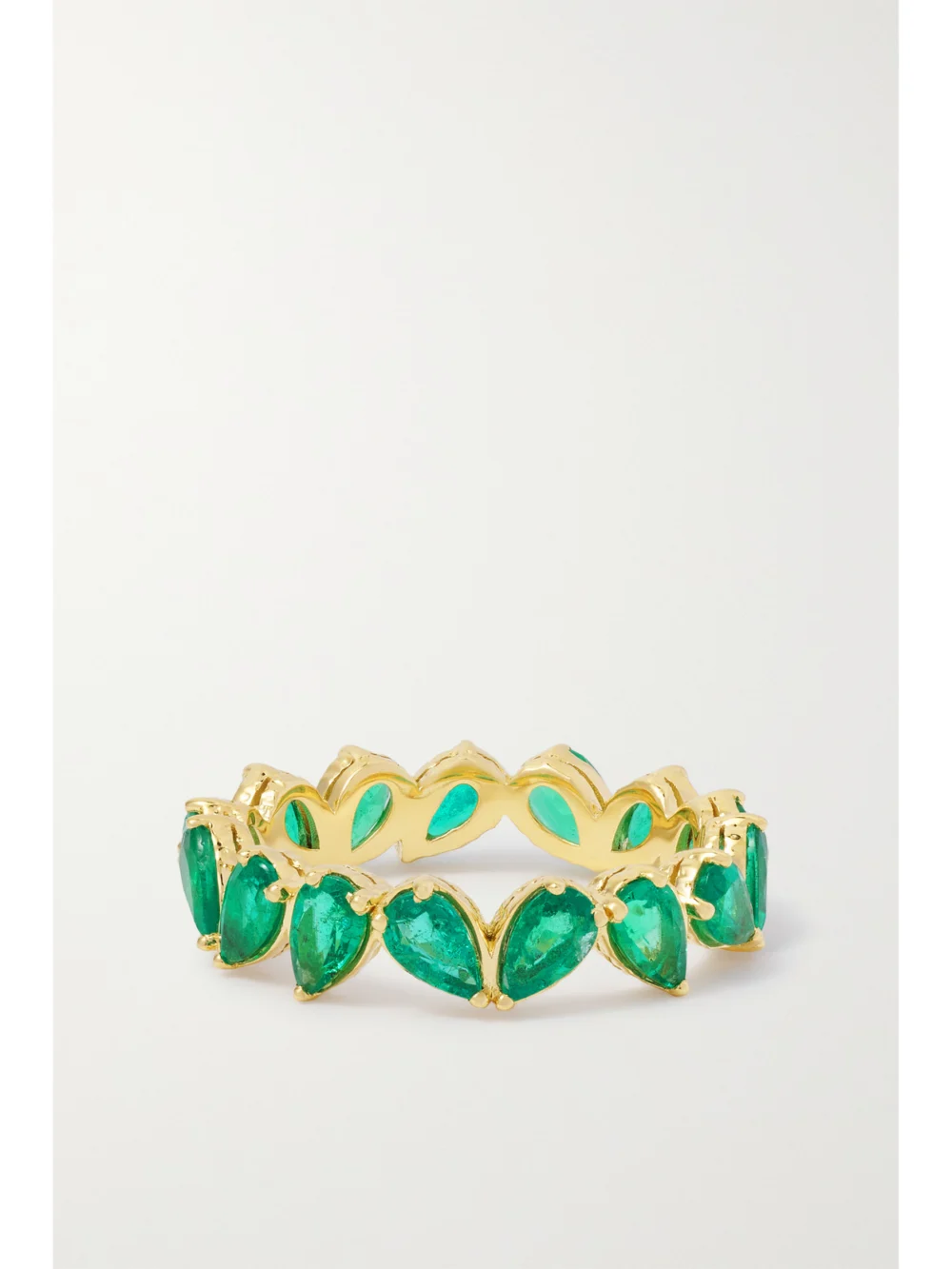 Back view of the Octavia Elizabeth Nesting Gem 18-karat Recycled Gold Emerald Ring