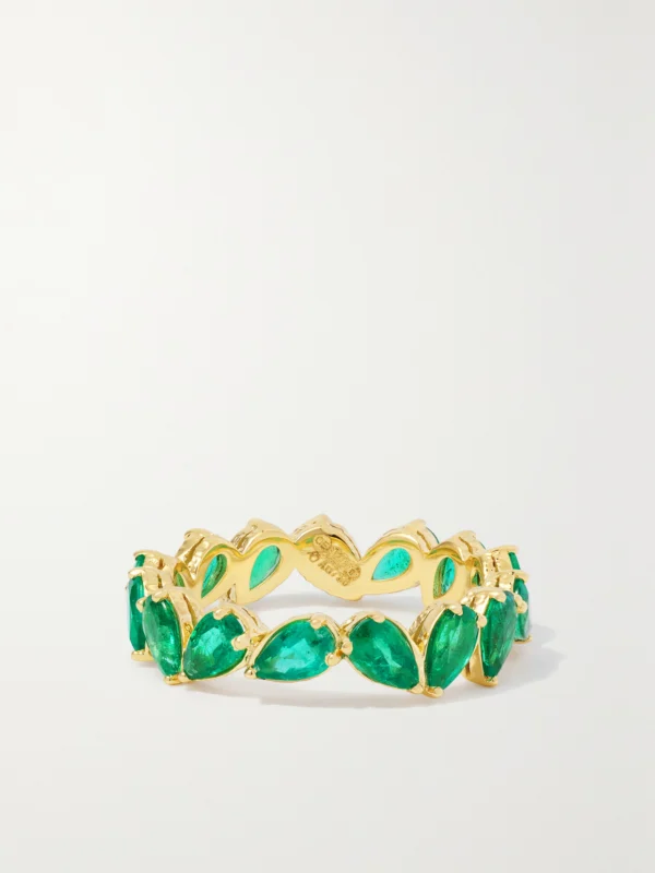 Octavia Elizabeth Nesting Gem 18-karat Recycled Gold Emerald Ring