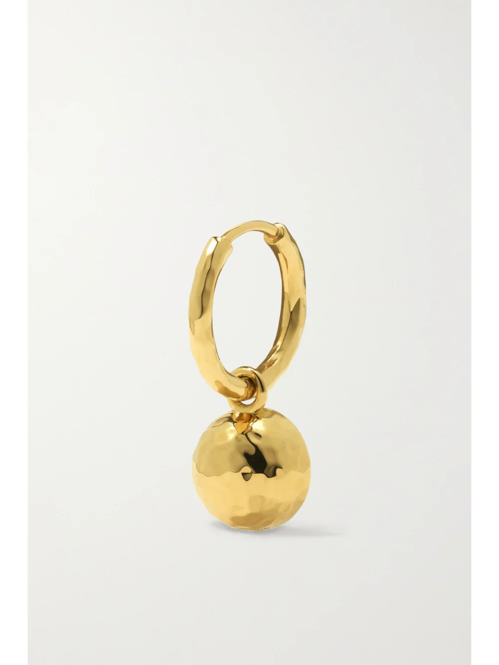 Back view of the Octavia Elizabeth Nesting Gem Petite Gabby 18-karat Recycled Gold Sapphire Hoop Earrings