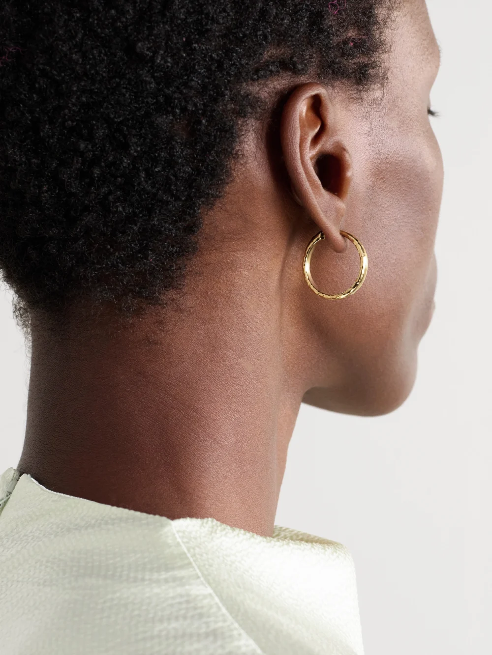 Octavia Elizabeth Yana Jumbo 18-karat Recycled Gold Hoop Earrings, styled view