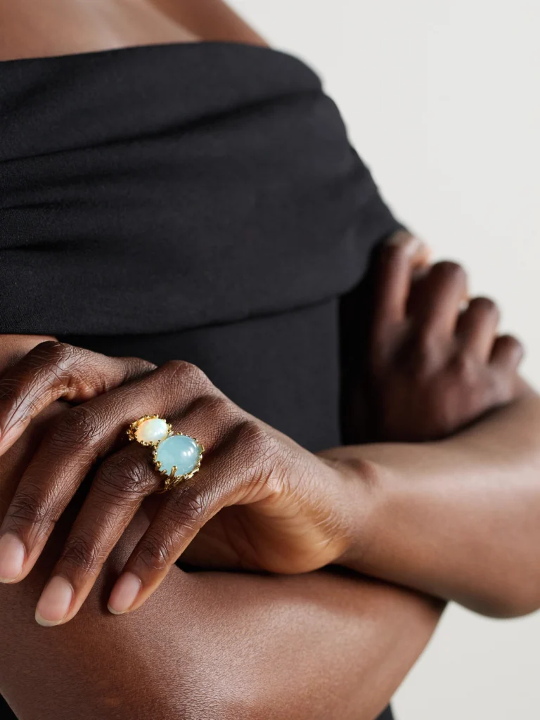 Ole Lynggaard Copenhagen Boho 18-karat Gold Multi-stone Ring