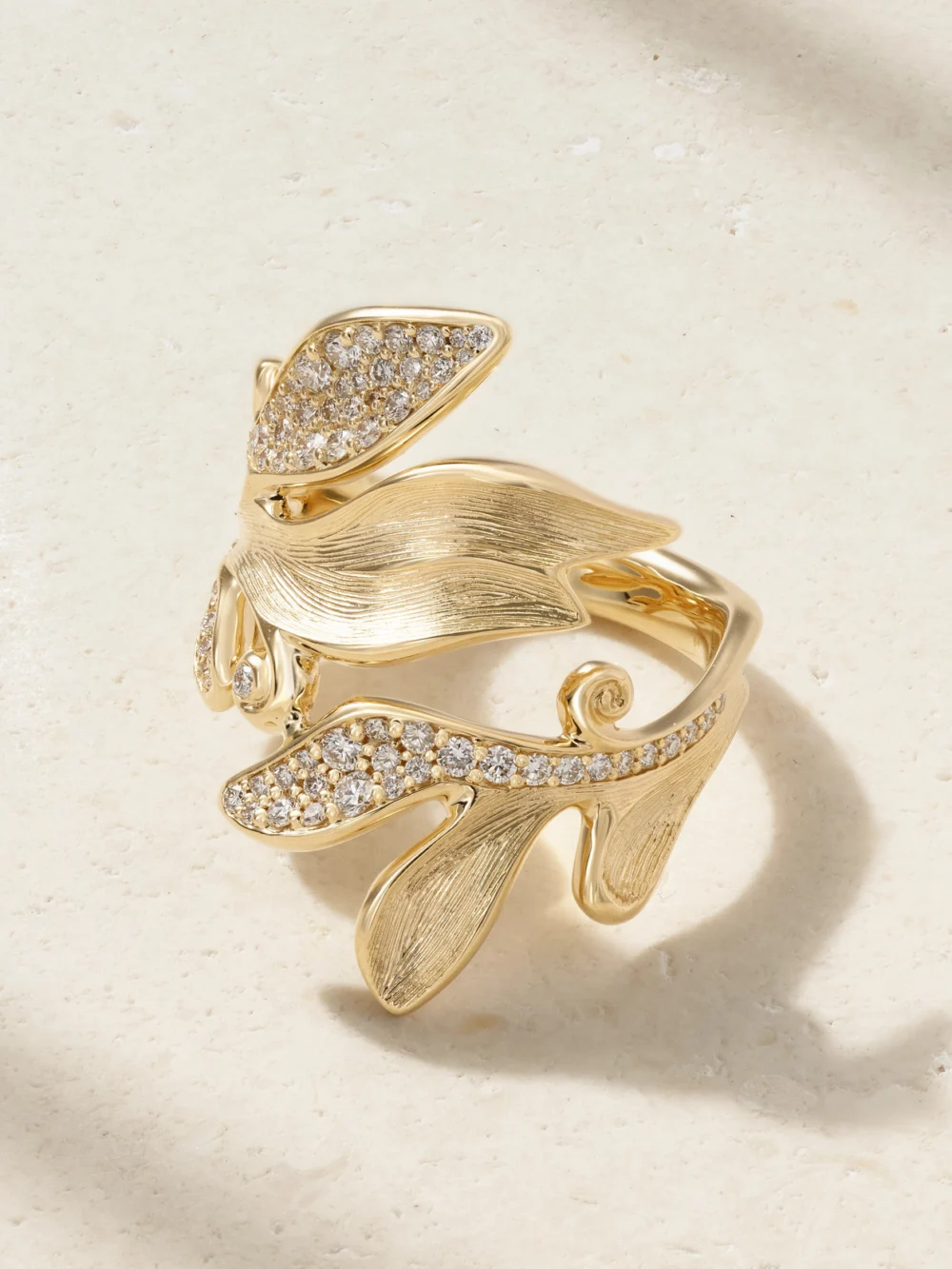 Ole Lynggaard Copenhagen Forest 18-karat Gold Diamond Ring in 52