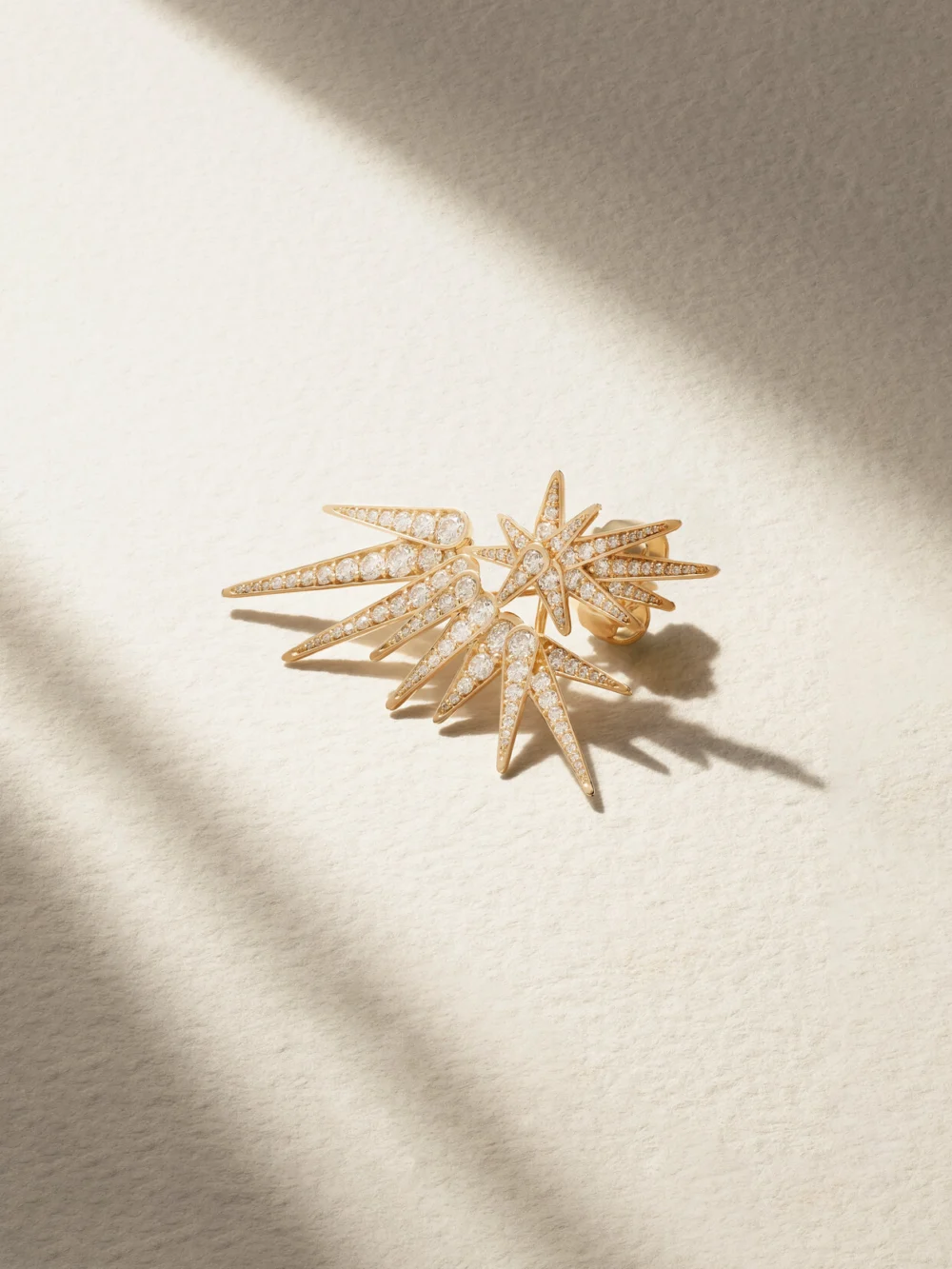 Ole Lynggaard Copenhagen Funky Shooting Stars 18-karat Gold Diamond Single Earring in r