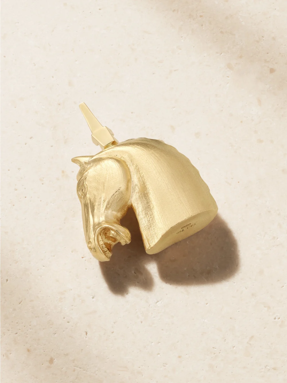Back view of the Ole Lynggaard Copenhagen Horse's Head 18-karat Gold Diamond Pendant