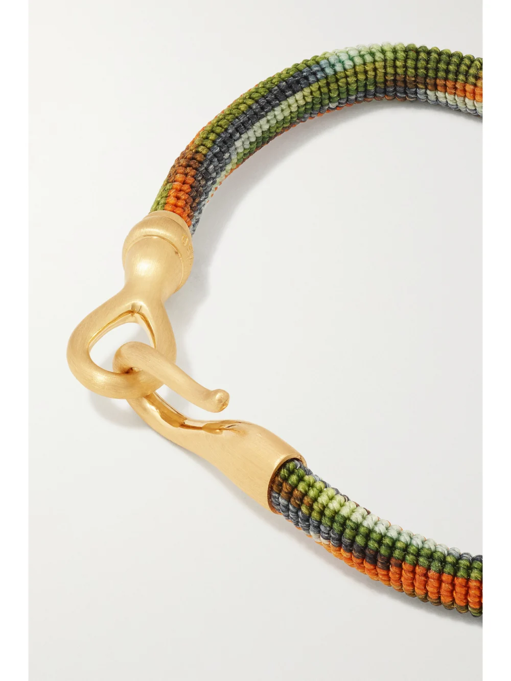 Close-up detail of the Ole Lynggaard Copenhagen Life 18-karat Gold and Rope Bracelet