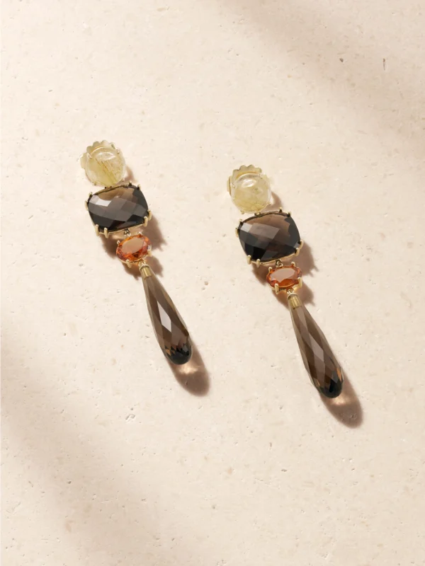 Ole Lynggaard Copenhagen Lotus 18-karat Gold Multi-stone Earrings