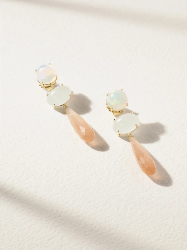 Ole Lynggaard Copenhagen Lotus 18-karat Gold Multi-stone Earrings