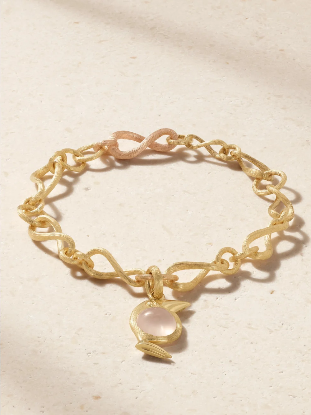 Ole Lynggaard Copenhagen Love 18-karat Yellow and Rose Gold Quartz Bracelet