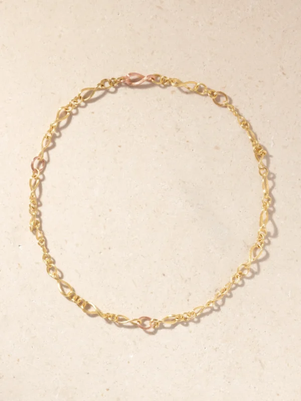 Ole Lynggaard Copenhagen Love Collier Mini 18-karat Yellow and Rose Gold Necklace