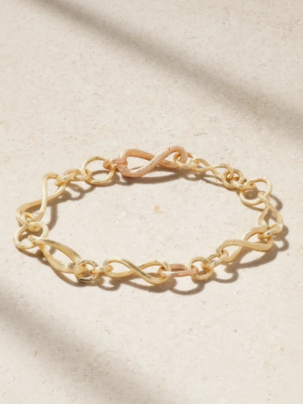 Ole Lynggaard Copenhagen Love Mini 18-karat Yellow and Rose Gold Bracelet