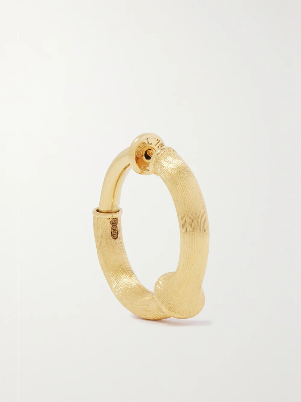 Ole Lynggaard Copenhagen Nature Small 18-karat Gold Single Hoop Earring