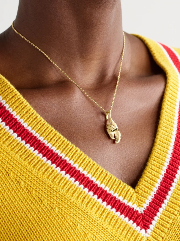 Ole Lynggaard Copenhagen Young Fish Claw 18-karat Gold Necklace