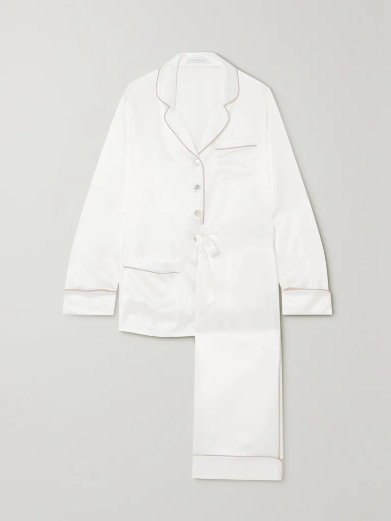 Olivia von Halle Coco Silk-satin Pajama Set