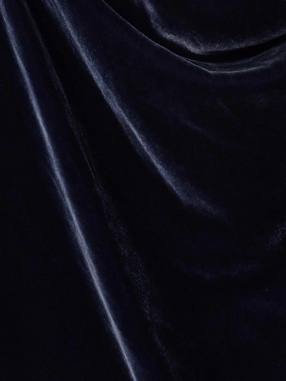 Close-up detail of the Olivia von Halle Garbo Silk-velvet Nightdress