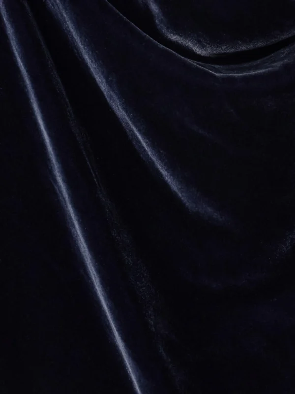 Close-up detail of the Olivia von Halle Garbo Silk-velvet Nightdress