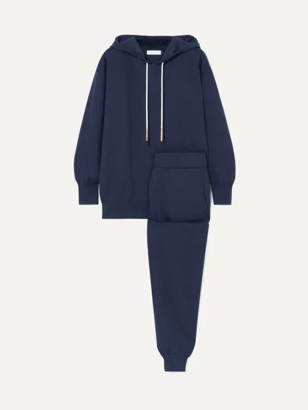 Olivia von Halle Gia Paris Silk and Cashmere-blend Hoodie and Track Pants Set