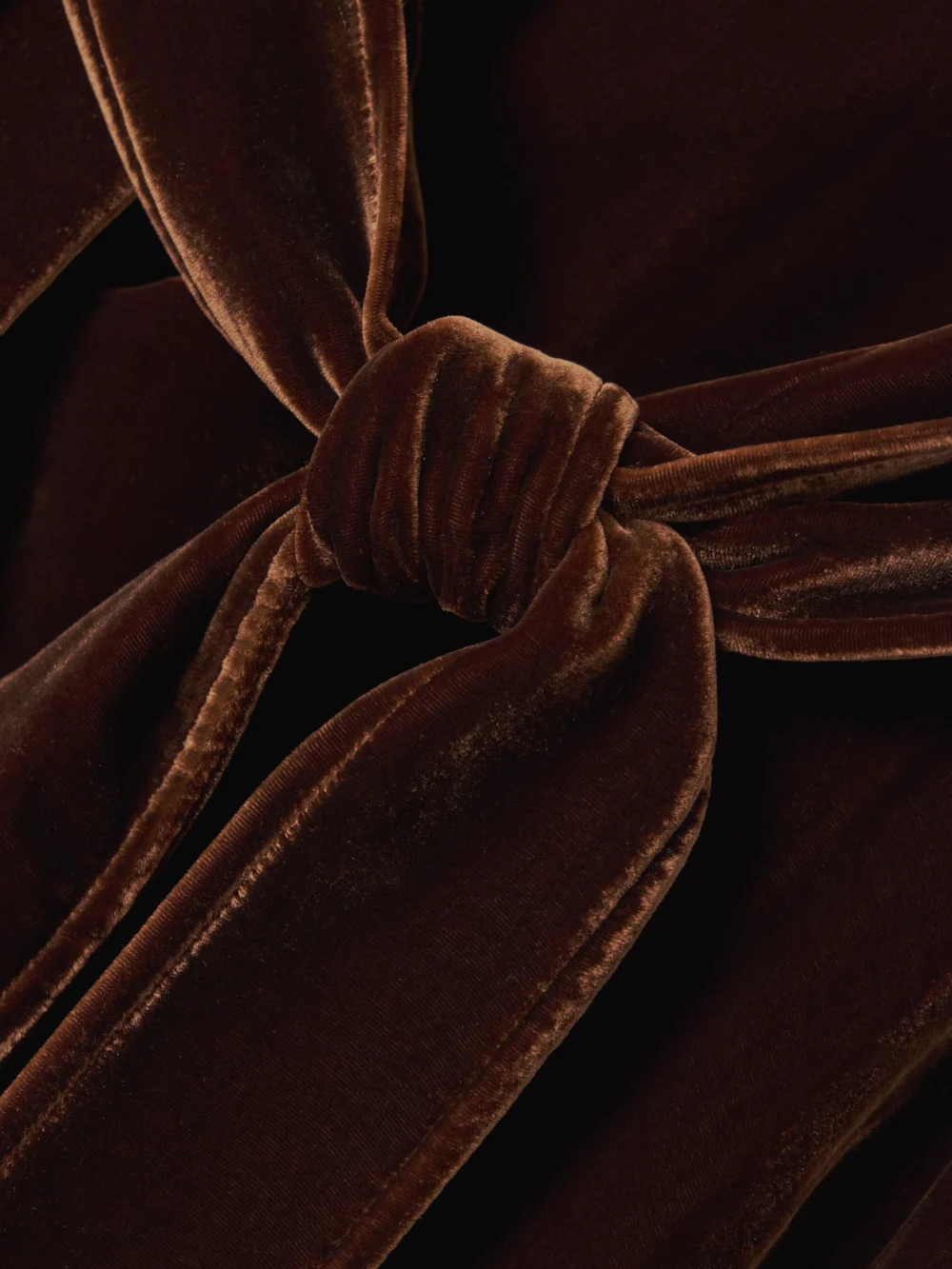 Close-up detail of the Olivia von Halle Jagger Velvet Pajama Set