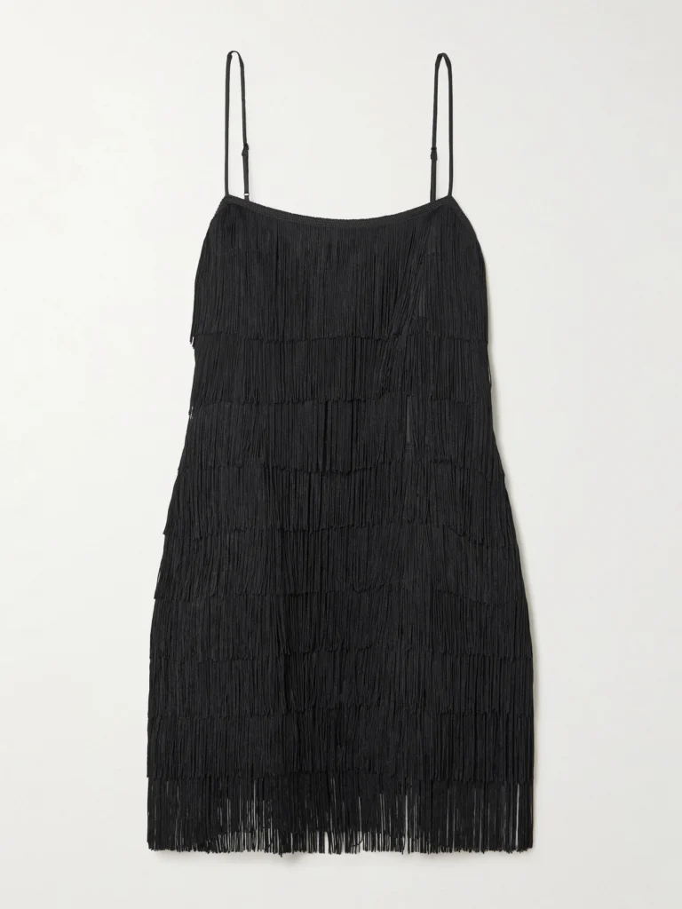 Olivia von Halle Lola Fringed Silk-crepe Mini Dress