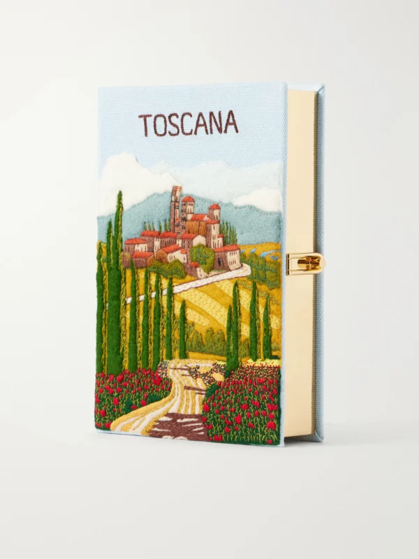 Olympia Le-Tan Toscana Embroidered Canvas Clutch
