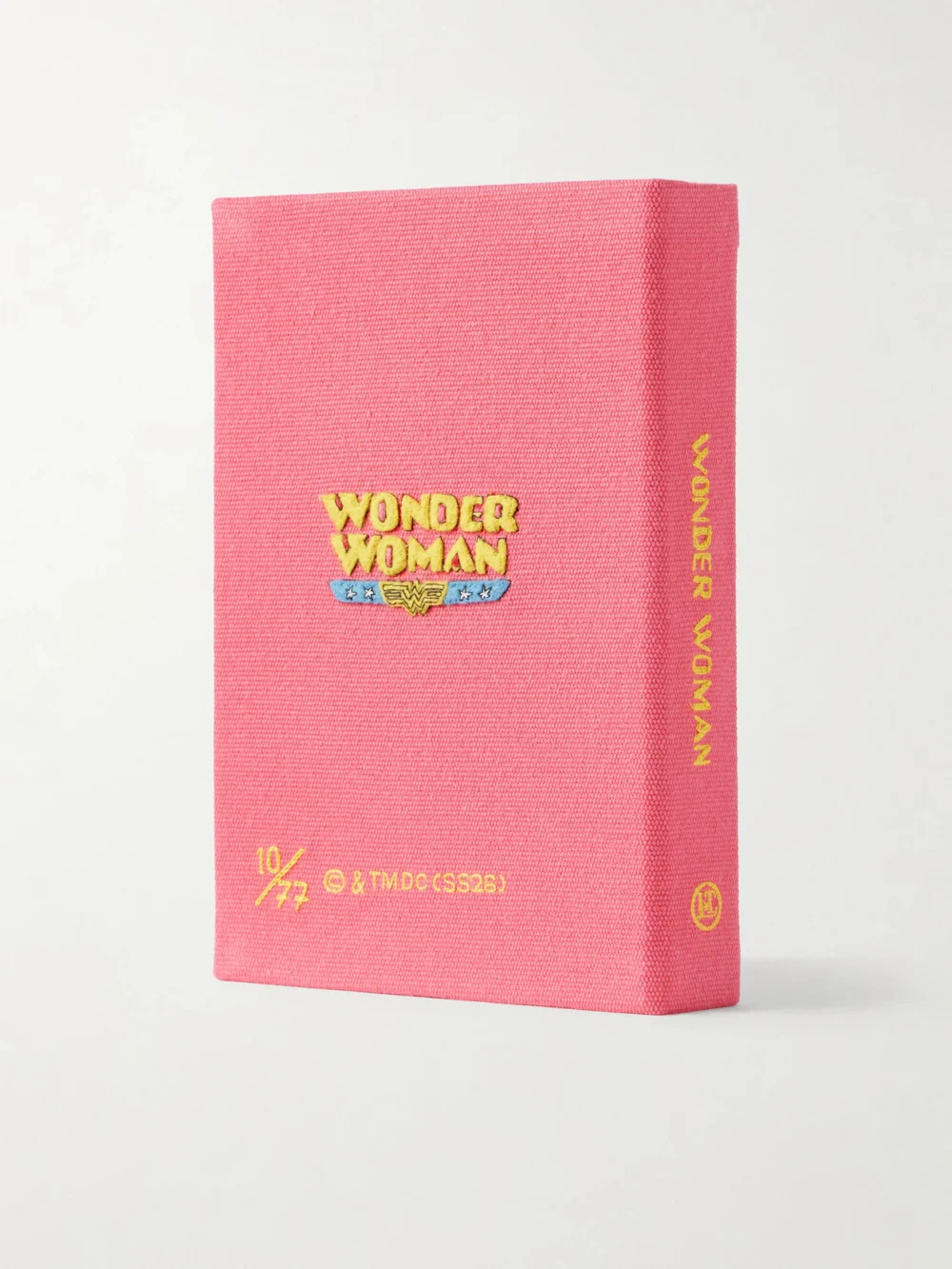 Back view of the Olympia Le-Tan Wonder Woman Embroidered Canvas Clutch