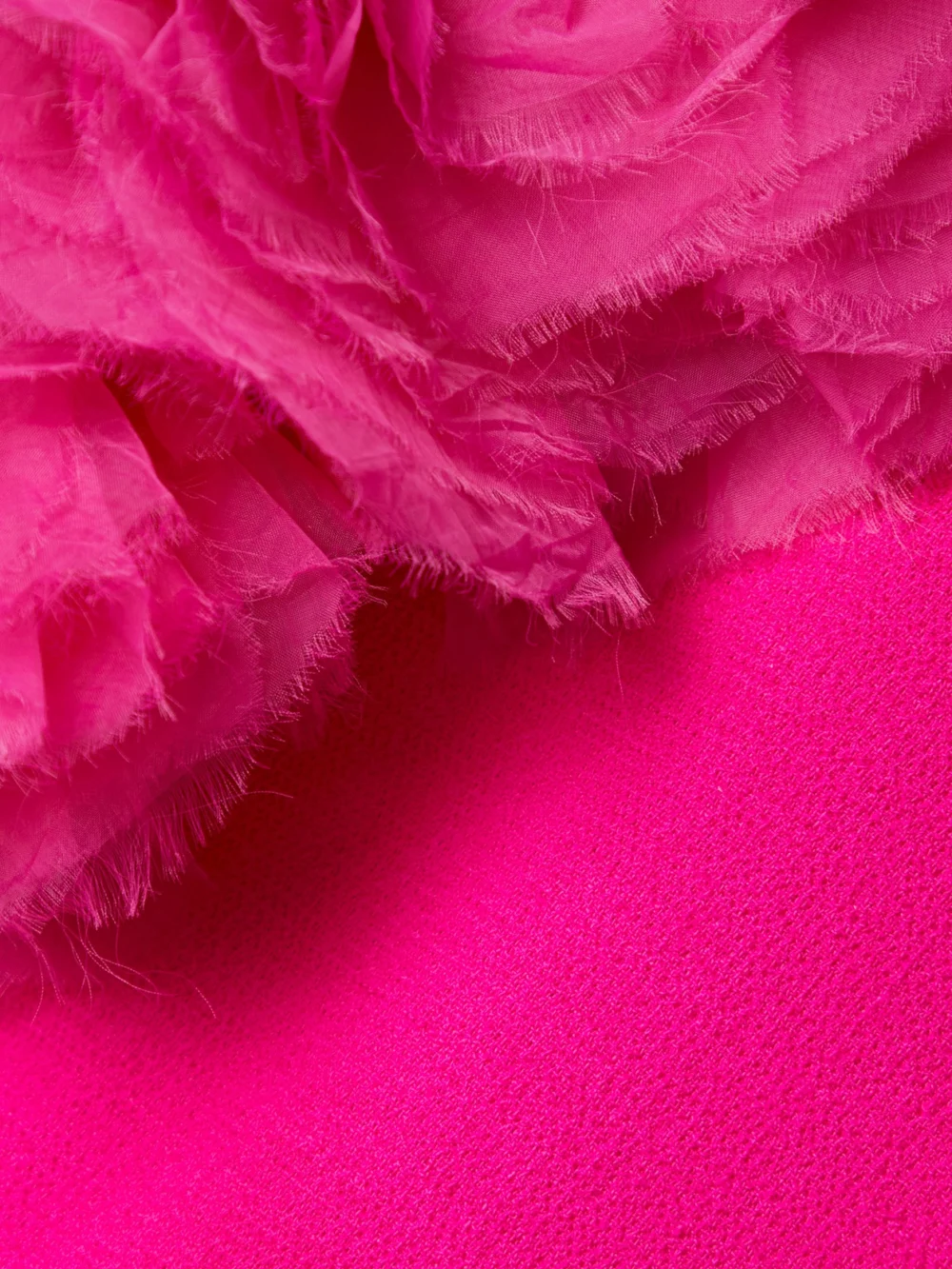 Close-up detail of the Oscar de la Renta Chiffon-trimmed Wool-blend Mini Dress