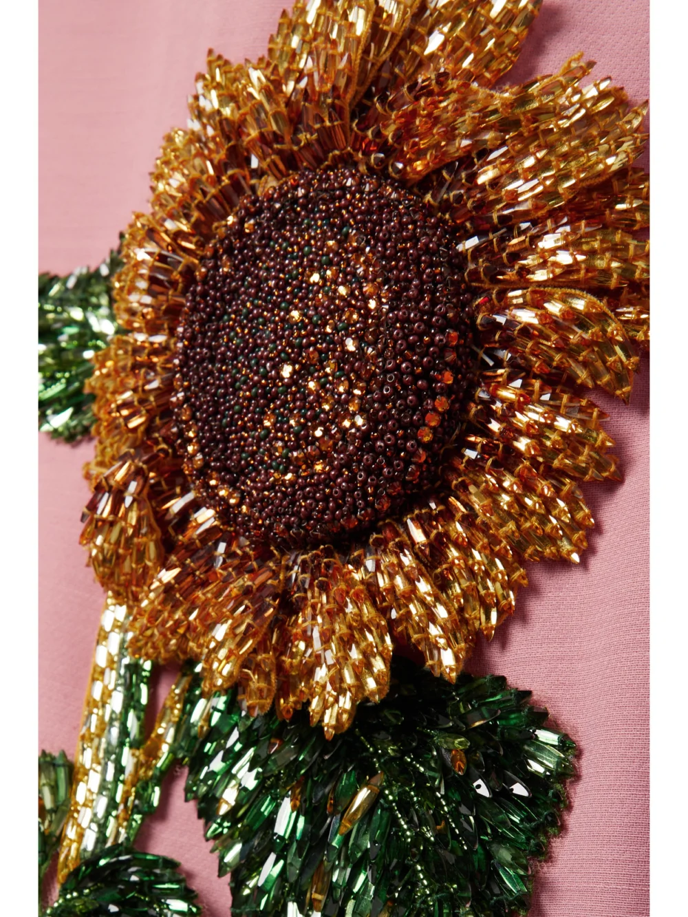 Close-up detail of the Oscar de la Renta Embellished Wool and Silk-blend Mini Dress