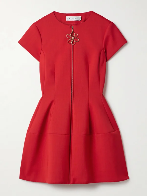 Oscar de la Renta Ponte Mini Dress