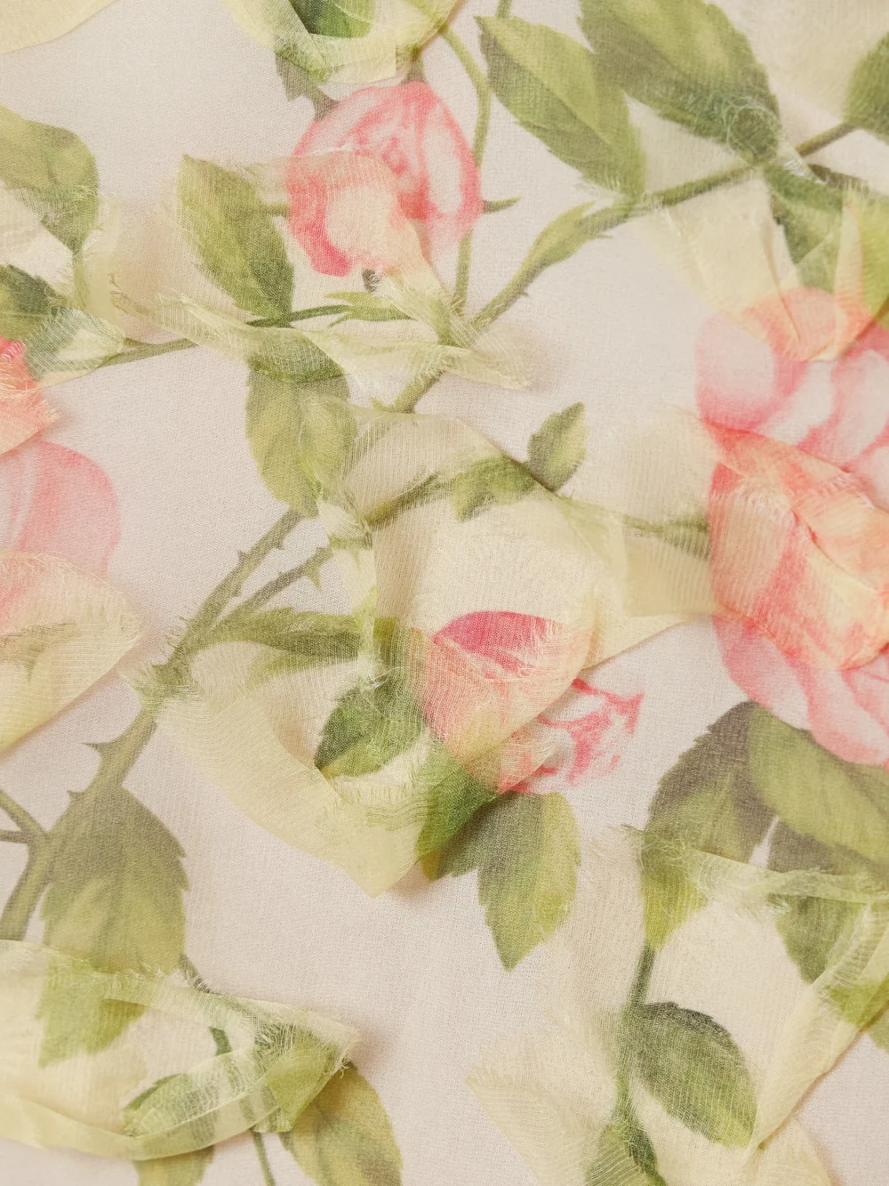 Close-up detail of the Oscar de la Renta Tiered Floral-print Silk-blend Georgette Mini Dress