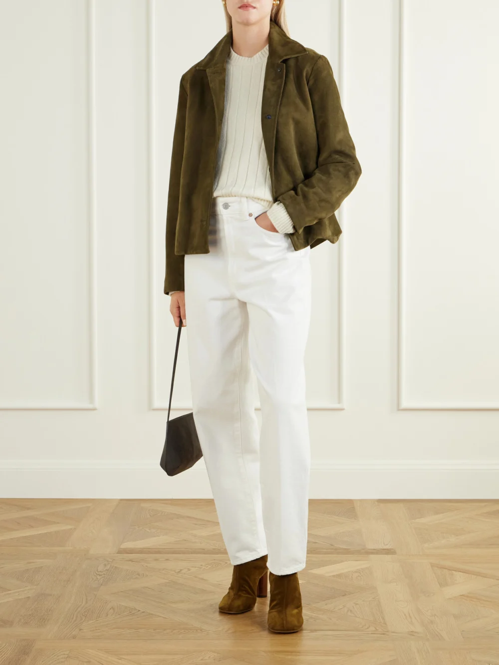 Paris Texas Alice 85 Suede Ankle Boots, styled view