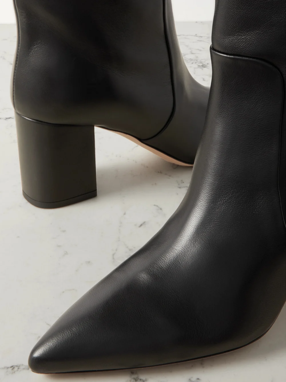 Close-up detail of the Paris Texas Anja 70 Leather Knee Boot
