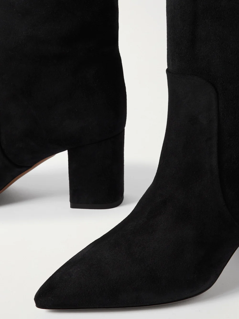 Close-up detail of the Paris Texas Anja 70 Suede Knee Boots