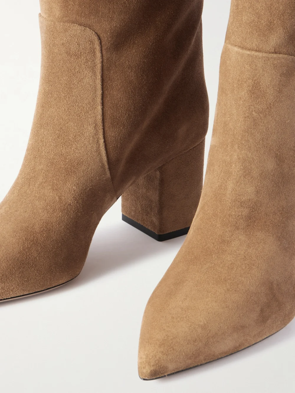 Close-up detail of the Paris Texas Anja 70 Suede Knee Boots