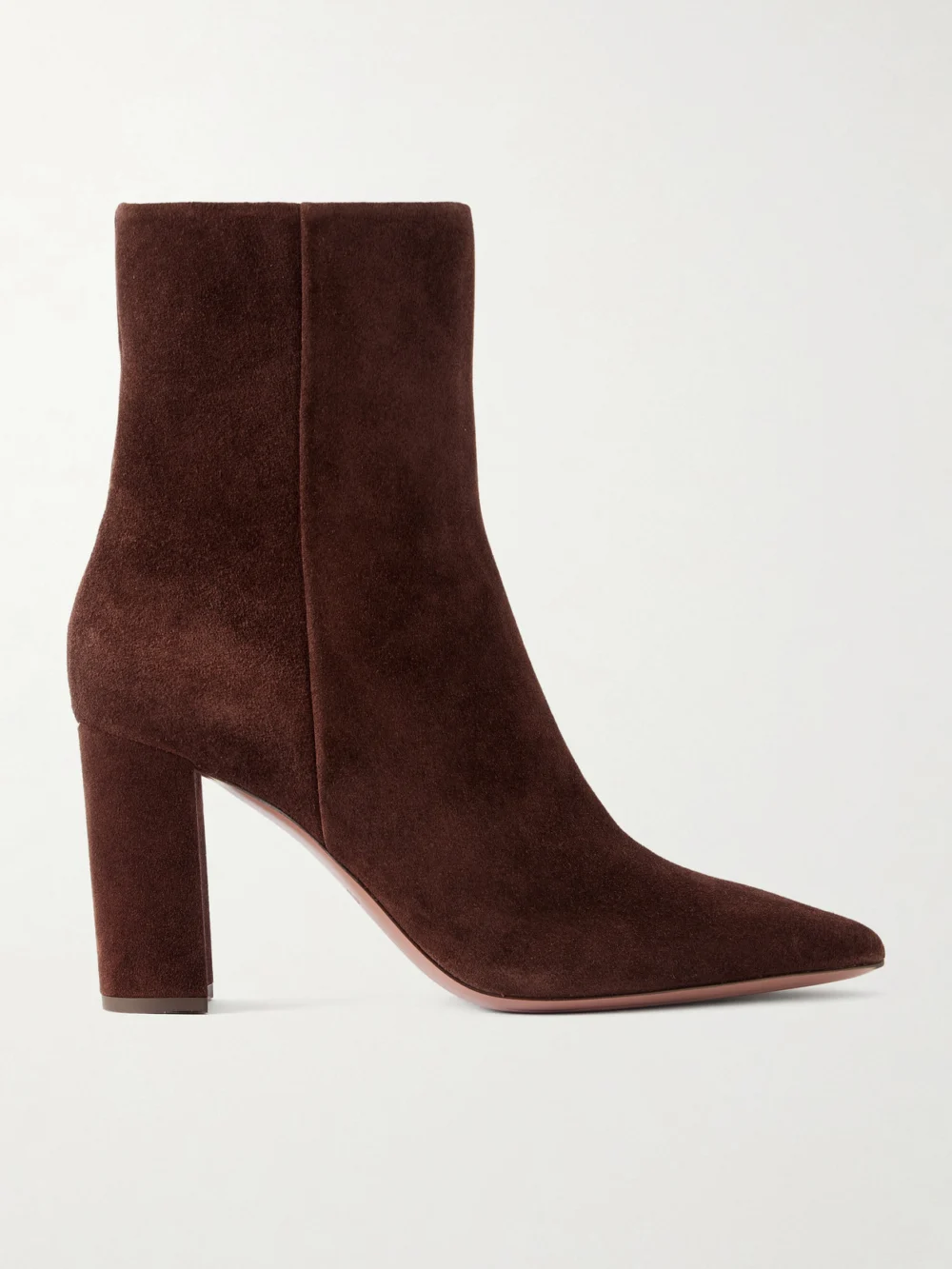 Paris Texas Anja 85 Suede Ankle Boots in brown