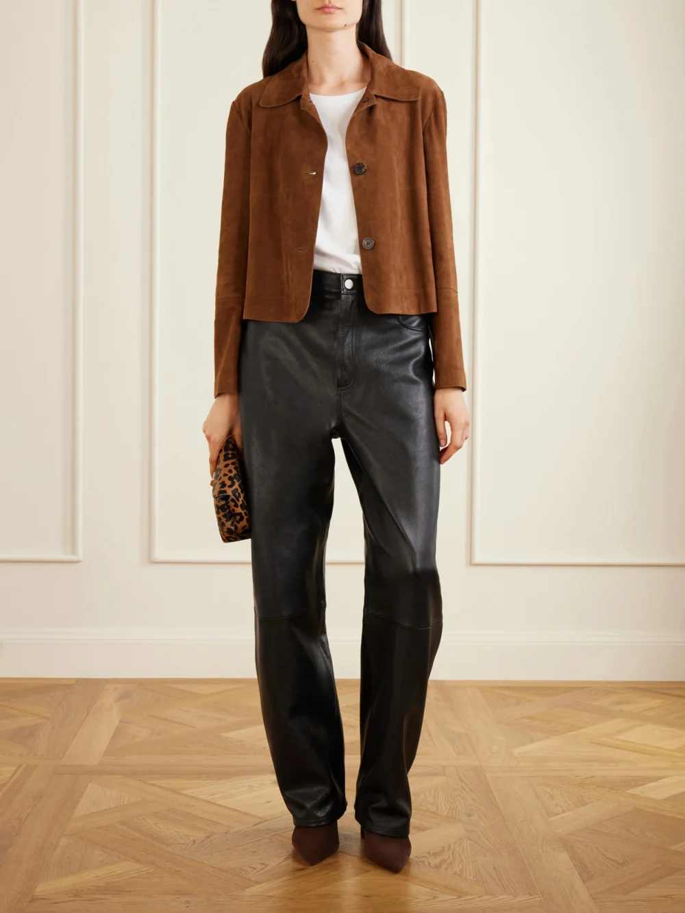 Paris Texas Anja 85 Suede Ankle Boots, styled view