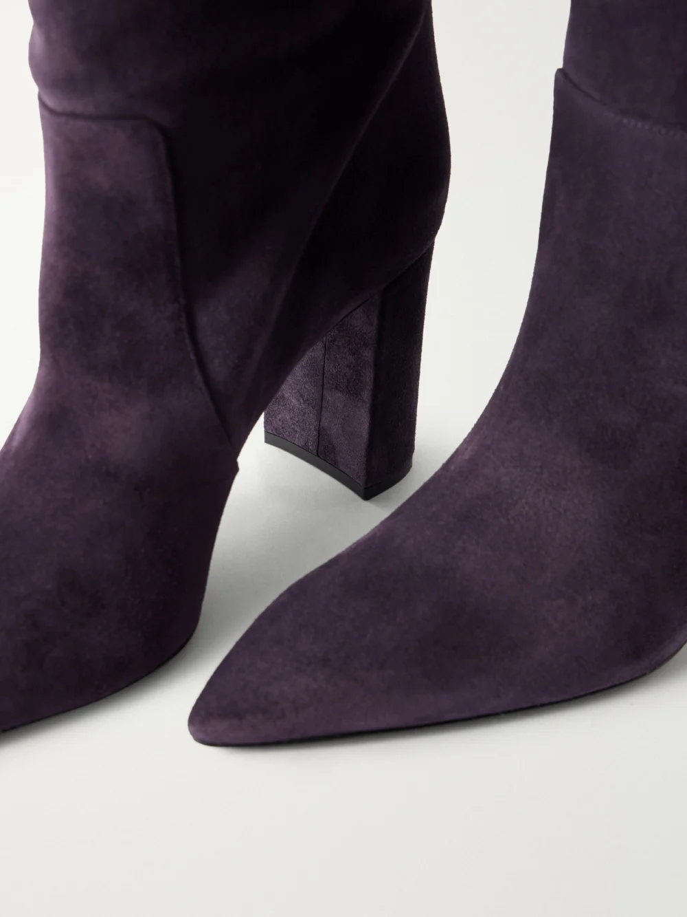 Close-up detail of the Paris Texas Anja 85 Suede Knee Boots