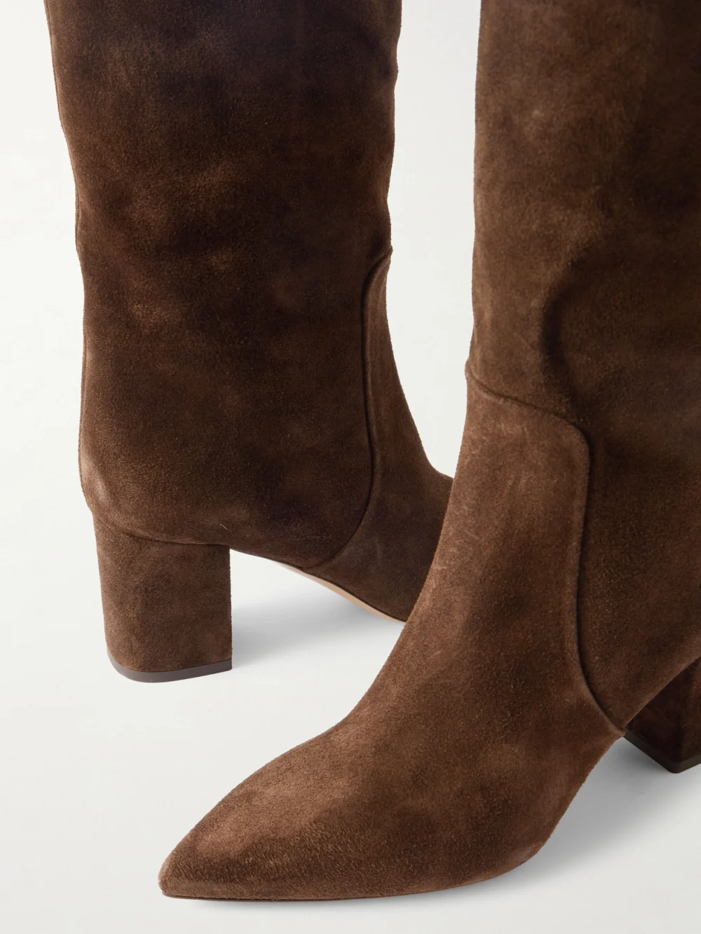 Close-up detail of the Paris Texas Anja Suede Knee Boots