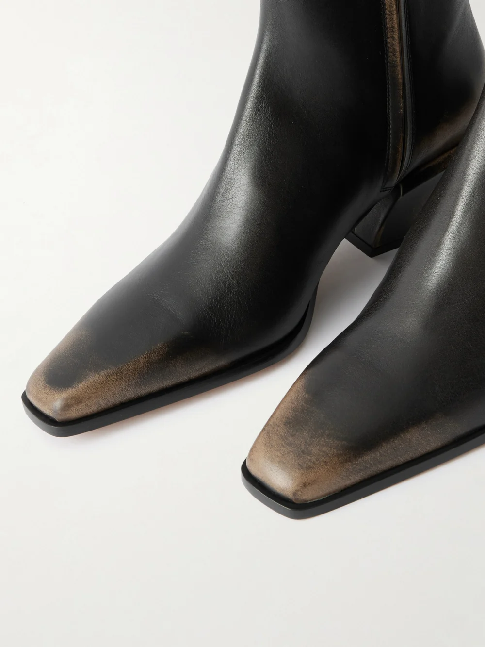 Close-up detail of the Paris Texas Bettina 50 Leather Ankle Boots