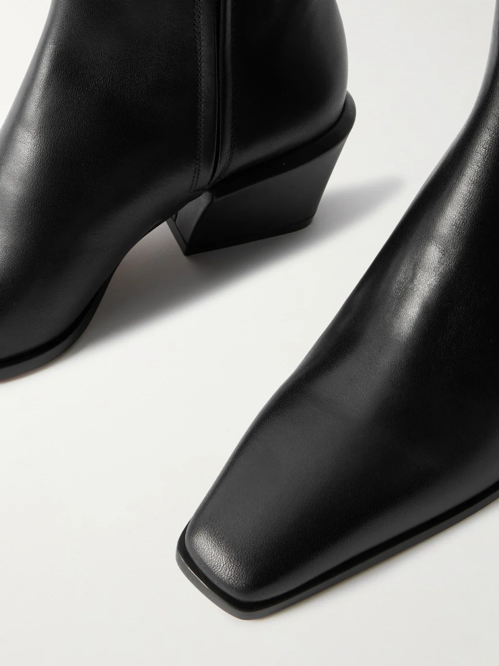 Close-up detail of the Paris Texas Bettina 50 Leather Ankle Boots