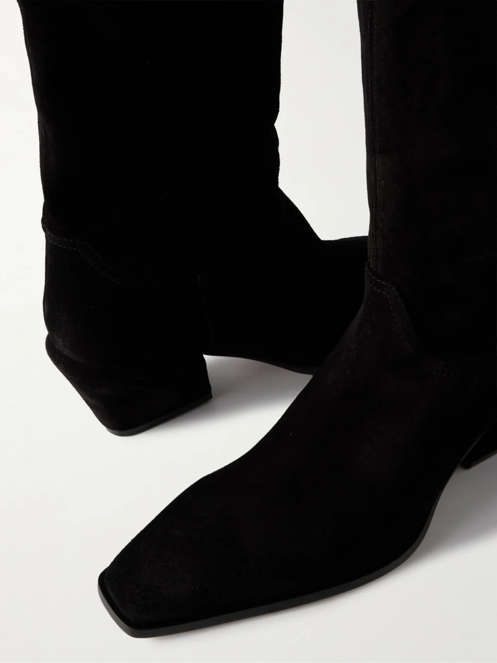 Close-up detail of the Paris Texas Bettina 50 Suede Over-the-knee Boots