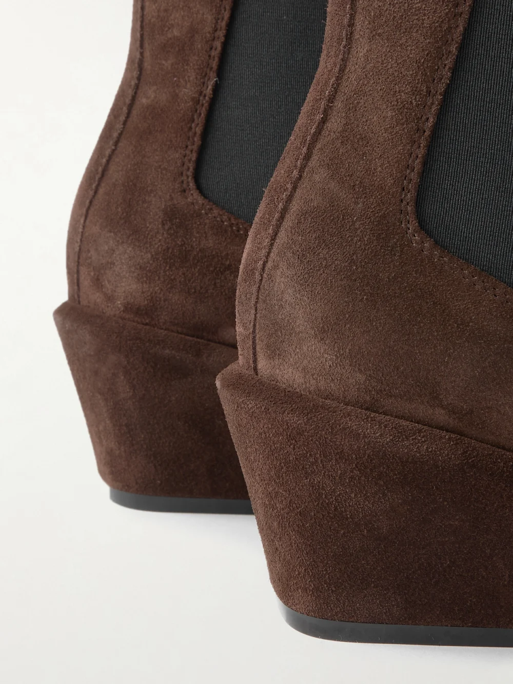 Close-up detail of the Paris Texas Bettina Suede Ankle Boots