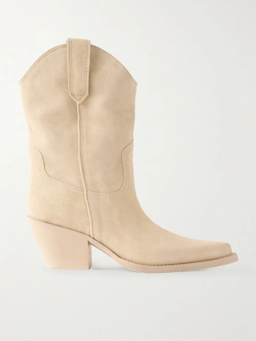 Paris Texas Dakota 60 Suede Ankle Boots in off-white