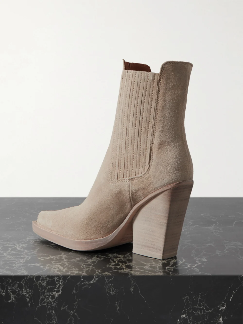 Back view of the Paris Texas Dallas 100 Suede Ankle Boots