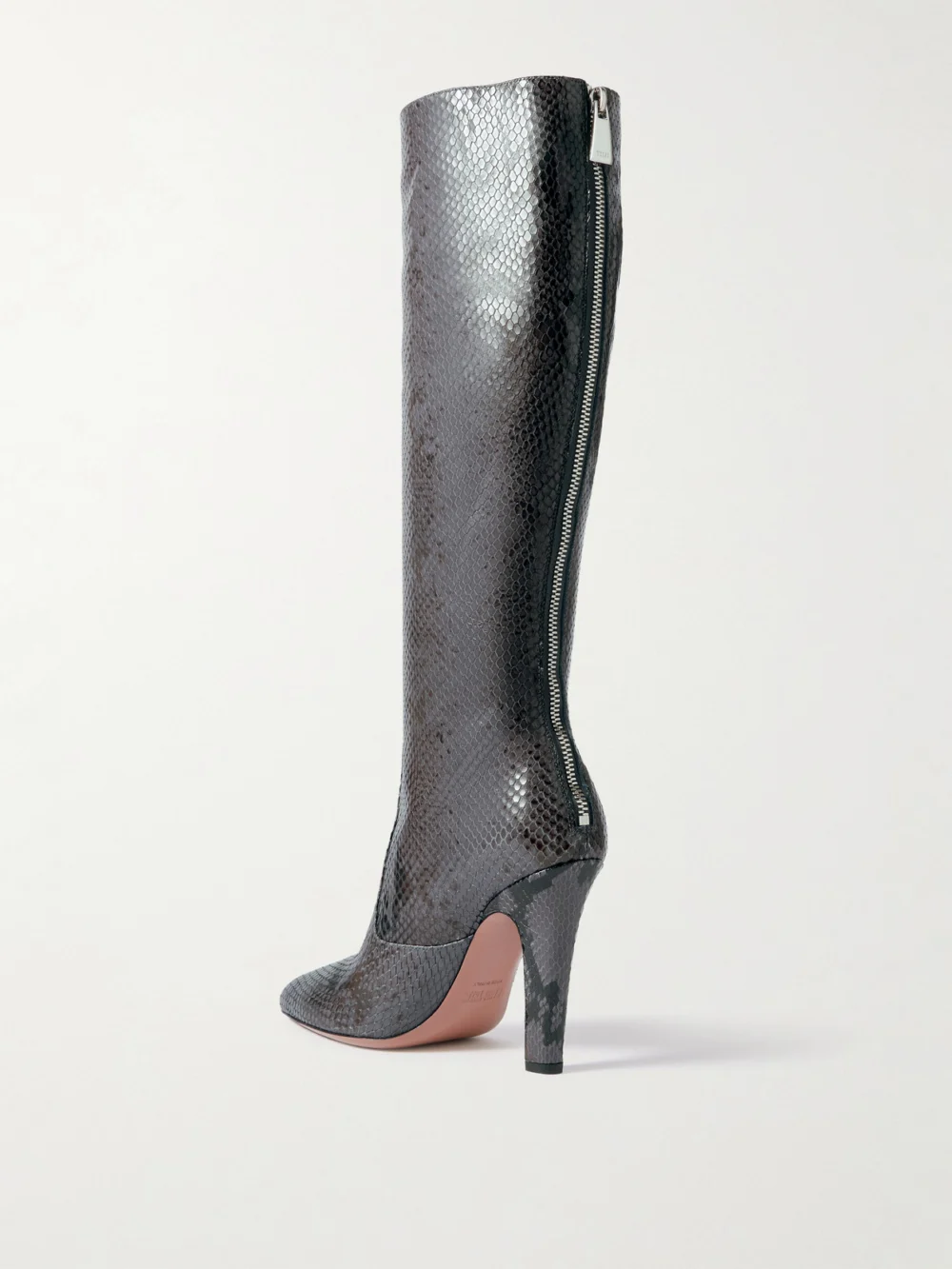 Back view of the Paris Texas Elsa Snake-effect Leather Knee Boots