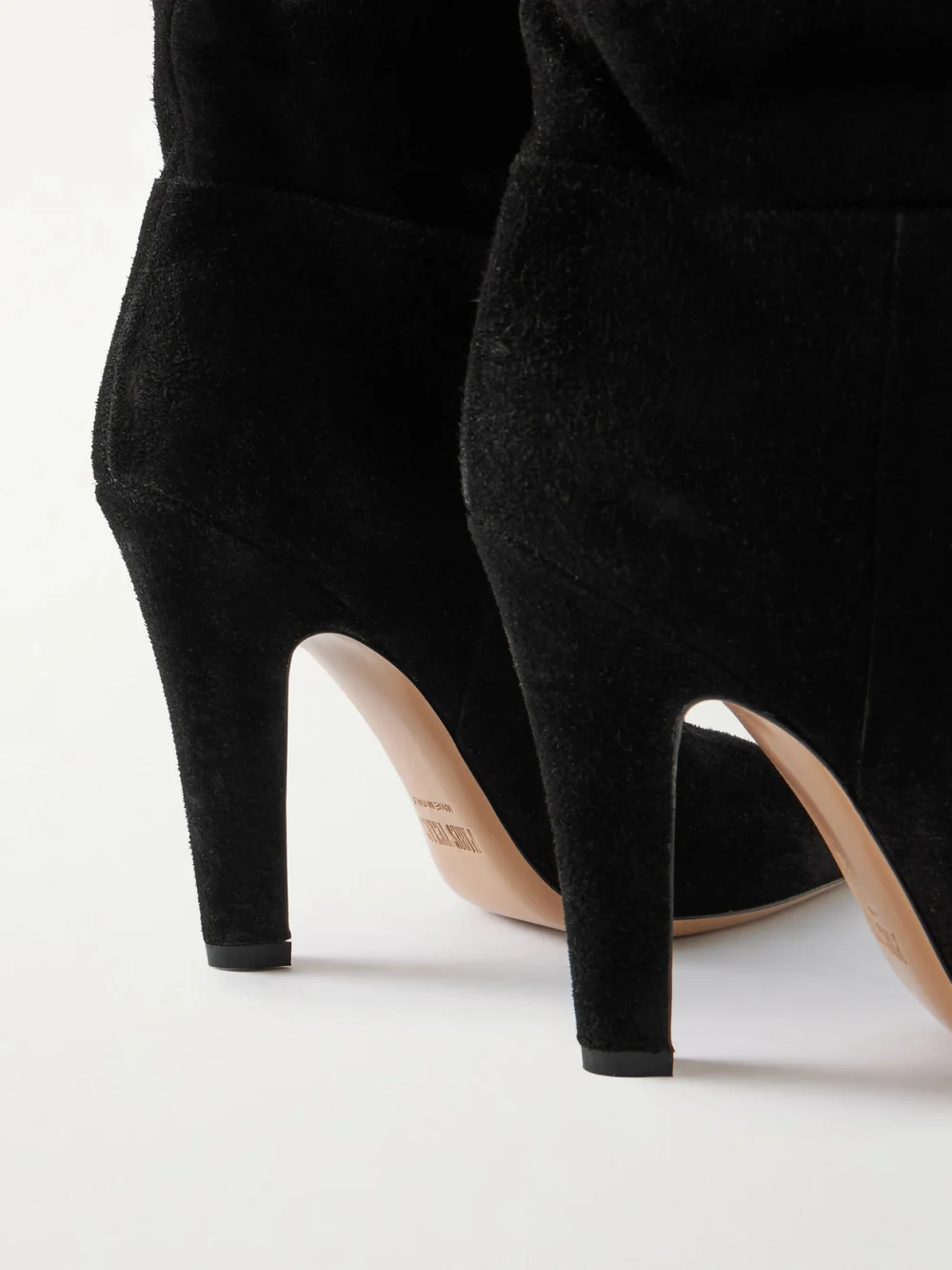 Close-up detail of the Paris Texas Elsa Suede Knee Boots
